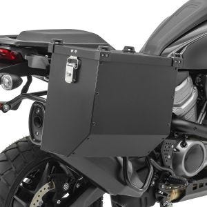 Valise laterale aluminium pour Moto Guzzi Stelvio / V85 TT Bagtecs Atlas 41L noir