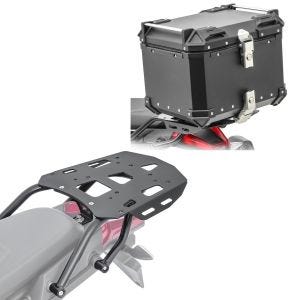 Set Aluminium Top Case + Rear Rack for Aprilia Tuareg 660 2022 Top Box XB45 black Bagtecs