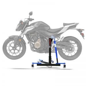 Lève moto centrale compatible avec Honda CB 500 F 19-23 bleu ConStands Power-Evo