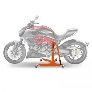 Central Stand compatible with Ducati Diavel 11-18 orange Paddock Stand ConStands Power-Classic