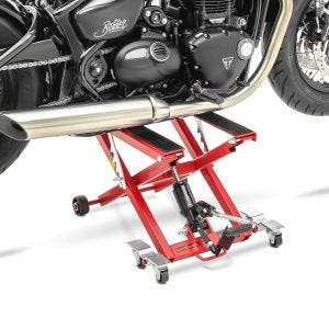 Motorbike Scissor Lift ConStands Mid-Lift XL Hydraulic Jack 500kg in red