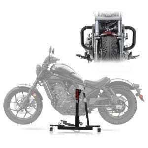 Sturzbügel + Zentralständer für Honda Rebel 1100 2021 schwarz Motorradheber ConStands Power-Evo_1
