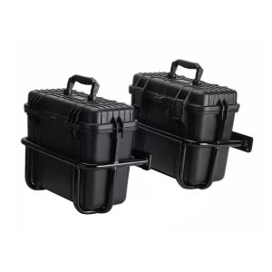 Seitenkoffer mit Kofferträgern kompatibel mit Harley Softail Modellen Craftride TC1 schwarz