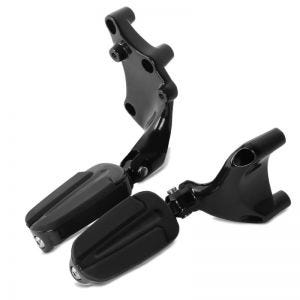 Footpegs Passenger for Harley Sportster Forty-Eight 48 14-20 Craftride with support in black