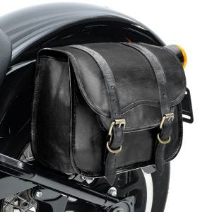 Satteltasche für Ducati Scrambler Café Racer Vintage Tasche Craftride SV1 schwarz_1
