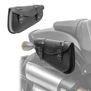 Sæt 2x saddeltaske til Harley Davidson Softail Fat Bob / 114 sidetaske Craftride ARZ sort