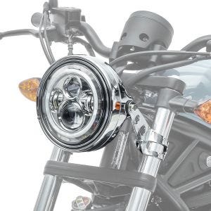 LED Scheinwerfer Set 7 Zoll für Motorrad Universal  Hauptscheinwerfer Craftride C11 chrom_1