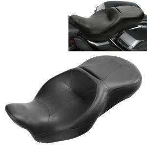 Selle biplace compatible avec Harley Davidson Touring 08-23 selle double Craftride SD9 noir