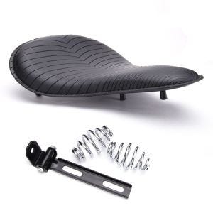 Motorcycle Bobber Solo Seat with bracket Base Plate Craftride DS22 Custom Solo Seat Black