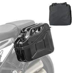 Motorcycle jerry can side case 10L with inner dry bag Craftride JC1 black