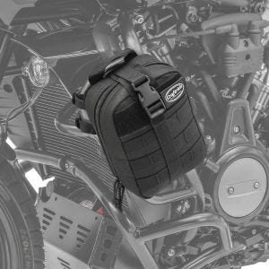 Bolsa para barra de seguridad Craftride Dark Gear para la protección de la barra de la moto 4L negro