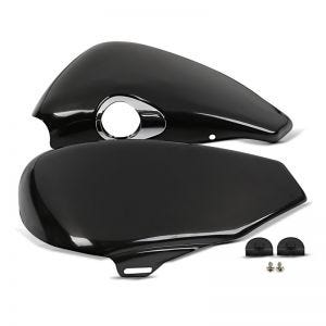 Side Panel left and right Craftride Battery Cover Oil Tank Cover compatible with Harley Davidson Sportster 04-13 in black