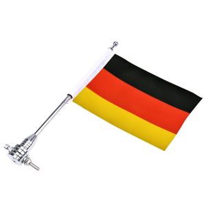 Motorrad Fahne mit Halterung Deutschland Craftride MF1 Flagge chrom