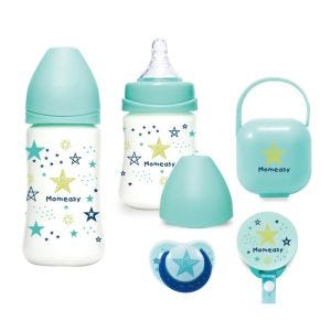 Baby Flaschen Set Divit BF1 Schnuller Neugeborenen Set grün