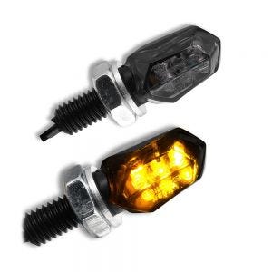 LED-signaler motorcykel Lumitecs TX19 E-mark 2 stycken fram och bak svart tonade