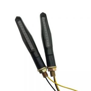 Clignotant moto LED séquentiel avec homologation E LED clignotants Lumitecs RV68 2 pièces teintées noir