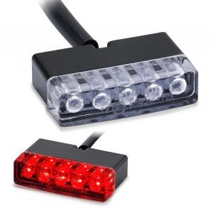 LED mini zadní světlo kompatibilní s Custombike Freewheeler Lumitecs TX38 červené