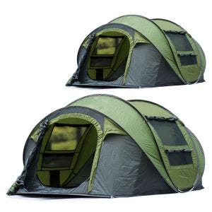 2x 4-5 Person Tent Tourtecs PZ3 Throw-Up Tent Pop-Up Tent Discount Set