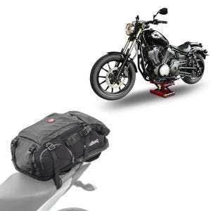 Set: Motorrad Hebebühne Mid-Lift M bis 500 kg rot ConStands mit Rucksack HX5 Hecktasche wd. 45Ltr mit Helmhalterung