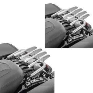 2x Porte-bagages Stealth compatible avec Harley Davidson Touring 09-23 chrome Craftride Set Discount