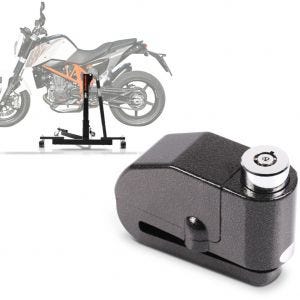 Set: Central Stand KTM 690 Duke 08-19 Paddock Stand Power-Evo + Alarm Brake Disc Lock 120dB BS-Motoparts Theft protection 