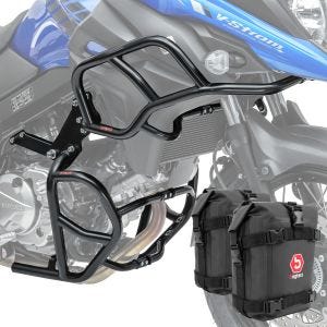 Set Sturzbügel + Taschen für Suzuki V-Strom 650 / XT 17-21 Schutzbügel oben unten Motoguard_1