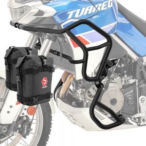 Set Paramotore alto basso + borse per Aprilia Tuareg 660 2022 paracoppa Motoguard nero