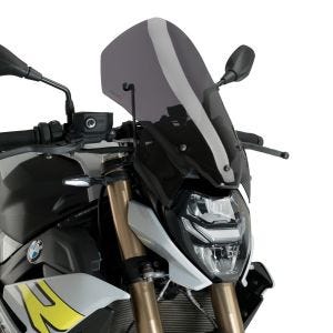 Nakedbike-Scheibe für BMW S 1000 R 21-22 Dark Smoke getönt Windschild Puig New Generation Touring 20888F