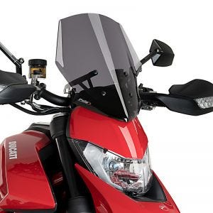 Windshield compatible with Ducati Hypermotard 950 / SP 19-23 Dark Smoke Puig NG Sport