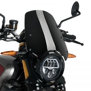 Nakedbike-Scheibe für Indian FTR 1200 / S 19-22 schwarz Windschild Puig New Generation Sport 3834N