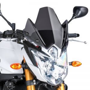 Nakedbike-Scheibe kompatibel mit Yamaha FZ8 10-16 dunkel getönt Windschild Puig New Generation Sport 5872F