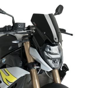 Nakedbike screen compatible with BMW S 1000 R 21-23 black windshield Puig New Generation Sport 20886N