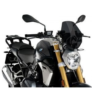 Nøgen cykelskærm til BMW R 1250 R 19-22 mørktonet forrude Puig New Generation Sport 3624F