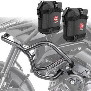 Motorrad Set Verkleidungsschutzbügel + Taschen Sturzbügel Schutzbügel Sturzschutz für Suzuki V-Strom 1050 / XT 20-22 Motoguard