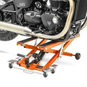 Motorrad Hebebühne ConStands Mid-Lift XL Motorradhebebühne Motorradheber Scherenheber Hydraulisch bis 500kg in orange