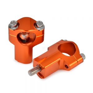 Lenkererhöhung 28mm kompatibel mit KTM 200 EXC / 300 EXC Riser 52mm Tourtecs MX1 orange
