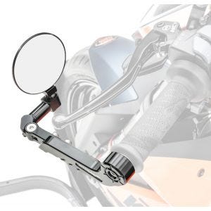 Motorrad Hebelschützer mit Lenkerendenspiegel Zaddox X9A Hebelschutz_1