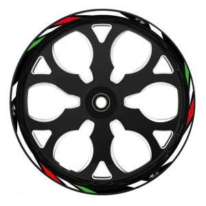Velg sticker Racing Style compatibel met Ducati Multistrada V4 / V2 / S 17 inch velgen sticker Italië Zaddox