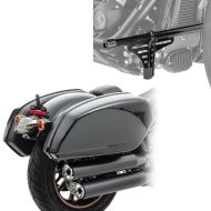Set: Seitenkoffer passend für Harley Davidson Low Rider / S / ST 18-24 mit Halter Craftride HB13 + Sturzbügel