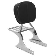 Sissy Bar+tavarateline yhteensopiva Harley Davidson Heritage Softail Classic 88-18 kromi Craftriden kanssa