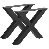 Bordben metal Divit XU27 bordløbere bordstel X-formet 40 x 39,5 cm sort
