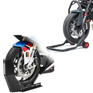 Sada: stojan na hlavu řízení Falcone 5pinový stojan na sestavu hlavy řízení + přepravní stojan Easy-Fix Motocyklová houpačka do 21 palců černá matná