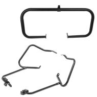 Set: Kofferträger für Harley Touring 14-21 mit Schutzbügel schwarz + Sturzbügel für Harley Davidson Touring 09-21 TR2 schwarz_1