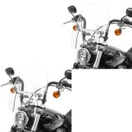 2x Windschild für Kawasaki Vulcan 900 Classic / Custom / EN 500 Craftride CW1 klar Spar-Set_1