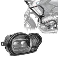 Set: LED Scheinwerfer für BMW R 1200 GS 04-12 Hauptscheinwerfer mit ECE Lumitecs QL4 + Sturzbügel Set L2 für BMW R 1200 GS 08-12 oben und unten Schutzbügel_1