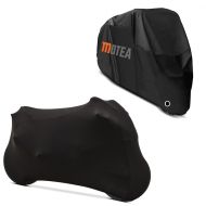 Setti: Moottoripyörän päällinen Indoor ML Stretch Garage musta Craftride moottoripyörän pressulla BC1 XXL kansi musta
