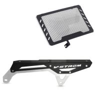 Kryt řetězu kompatibilní se Suzuki V-Strom 650 04-24 + krycí mřížka chladiče KG1