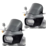 Set 2x Scheinwerfer Maske passend für Harley Davidson Softail Fat Bob / 114 18-24 Lampenmaske Windschild Craftride MG9