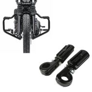 Set: Sturzbügel Mustache für Harley Softail 18-21 32mm + Sturzbügel Fußrasten CF15 für 32mm in schwarz_1