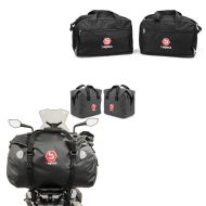 Set Bolsas interiores maletas de aluminio izquierda y derecha y Bolsa Sillin Asiento XF60 60 Liter compatible con BMW R 1200 GS/ Adventure 04-18 + Bolsas interiores maletas aluminio MS1